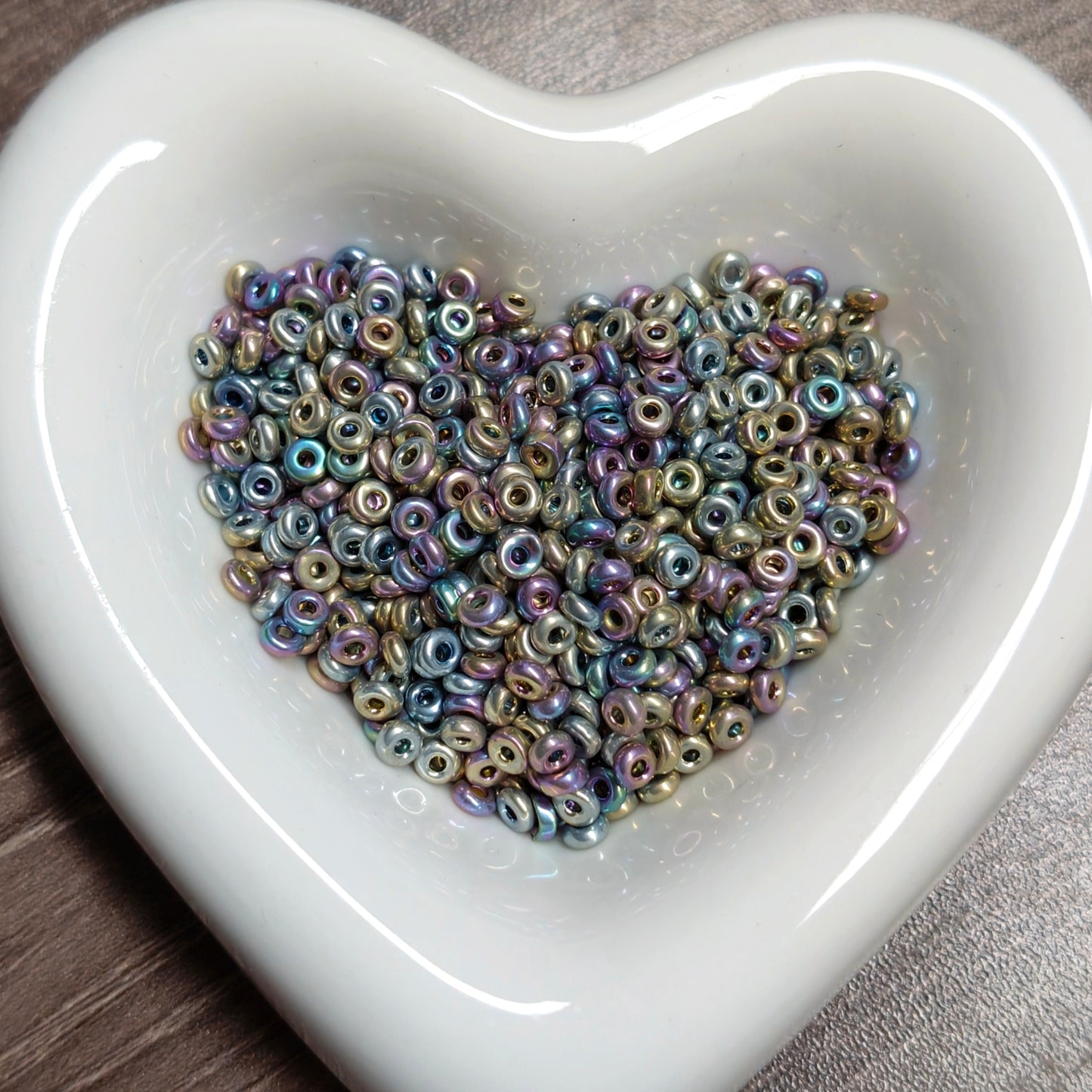 ✨【NEW】2×3.5mm Metallic Donut｜donut‑shaped metallic glass spacer beads for DIY jewelry making