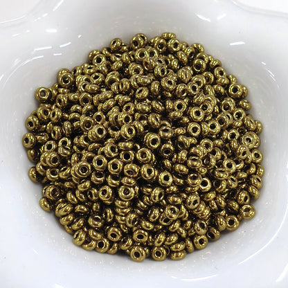 ✨【NEW】Metallic Donut | 3mm Mixed Metallic Glass Beads For Jewelry Making