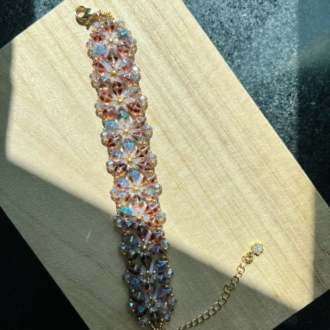 ✨【NEW】Double Hole Picasso Rhomb | Glass Rhombus Beads for DIY Jewelry Making