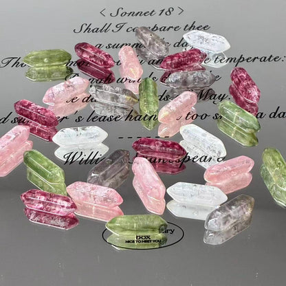 ✨【NEW】Gradient Double‑Point Prism｜Faceted Glass Beads for DIY Bracelet Jewelry Making