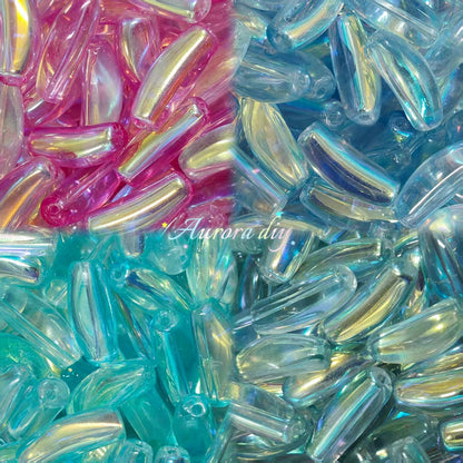 ✨【NEW】Electroplated Curved‑Cube | Glass Beads For DIY Bracelet Jewelry Making