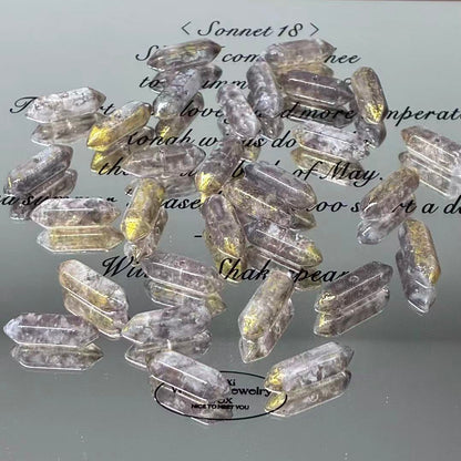 ✨【NEW】Gradient Double‑Point Prism｜Faceted Glass Beads for DIY Bracelet Jewelry Making