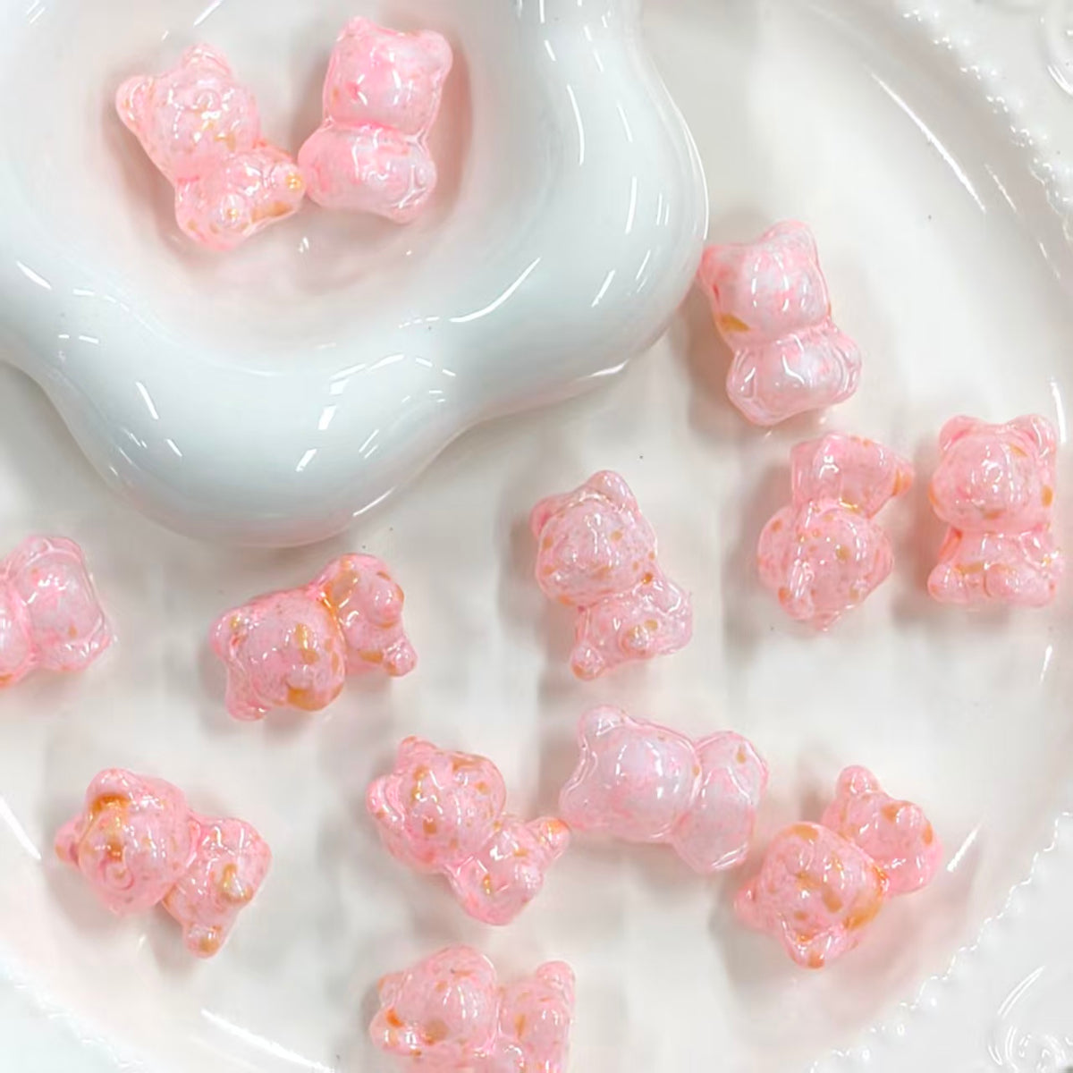 ✨【NEW】Oil Specked Bear | Glass Beads for DIY Jewelry Making