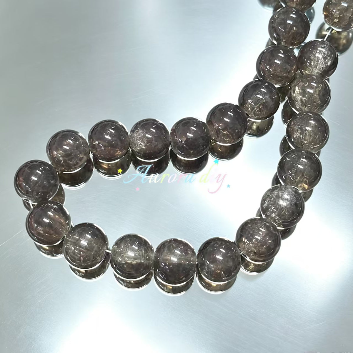 ✨【NEW】16mm Crackle Glass Beads, Ice Transparent Round Loose Beads for Jewelry DIY Making
