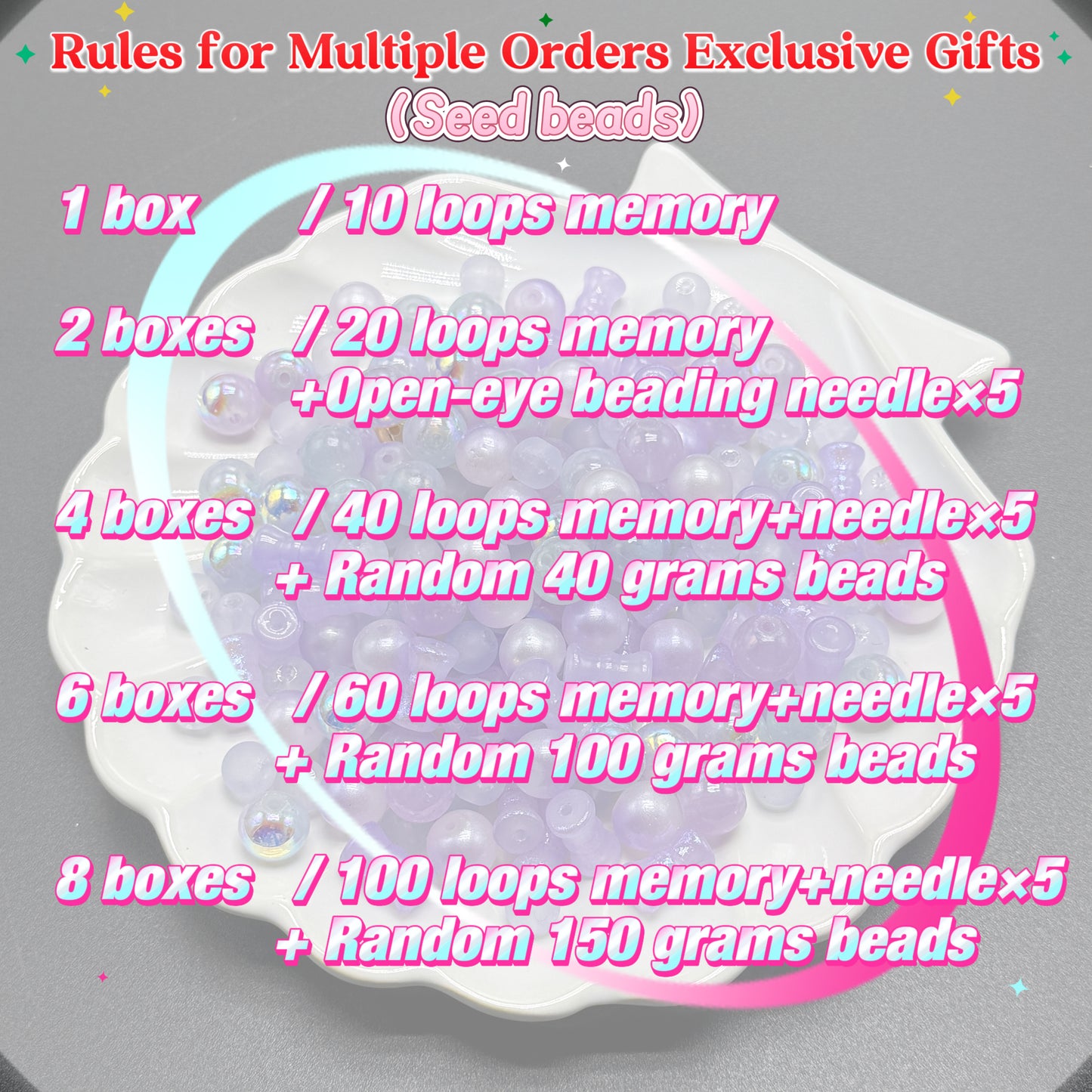 (A to I) -seed beads mix