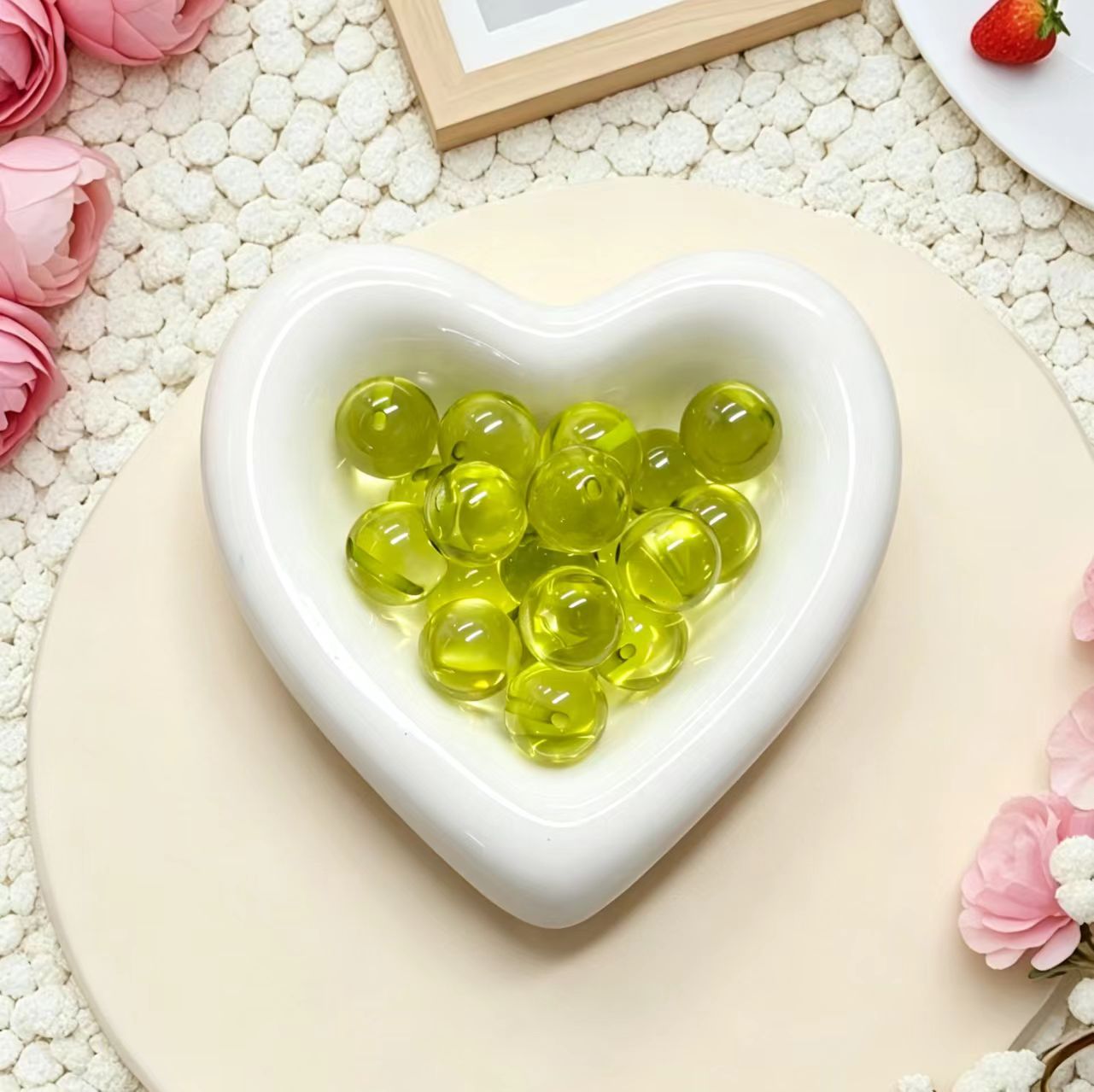 ✨【NEW】14mm Transparent Top‑hole Resin Round Beads For Jewelry Bracelet Necklace Earring DIY Making