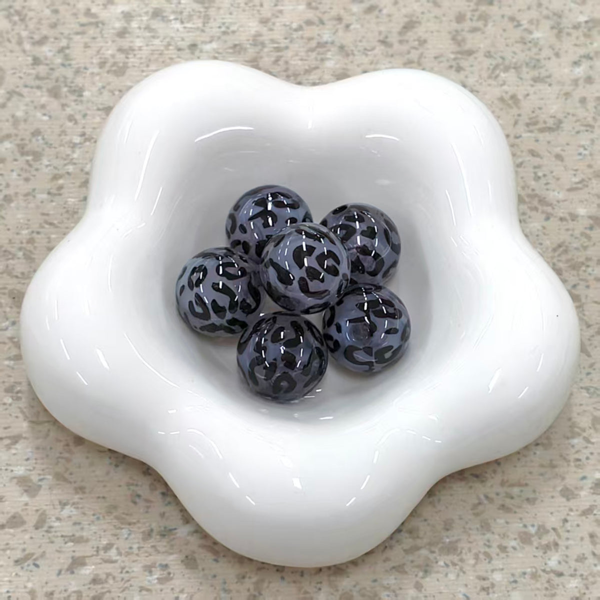 ✨【NEW】Leopard Globe | 15.5mm Leopard Print Acrylic Round Beads for DIY Jewelry Making