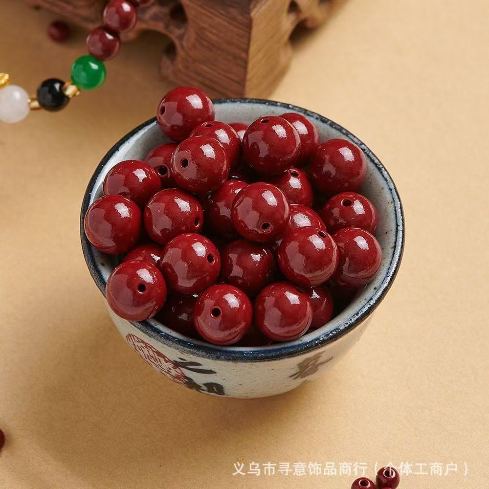 Cinnabar beads