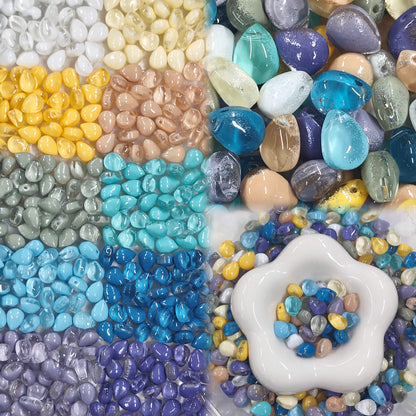 ✨【NEW】Dawn Dew | Half Coated Teardrop Glass Beads