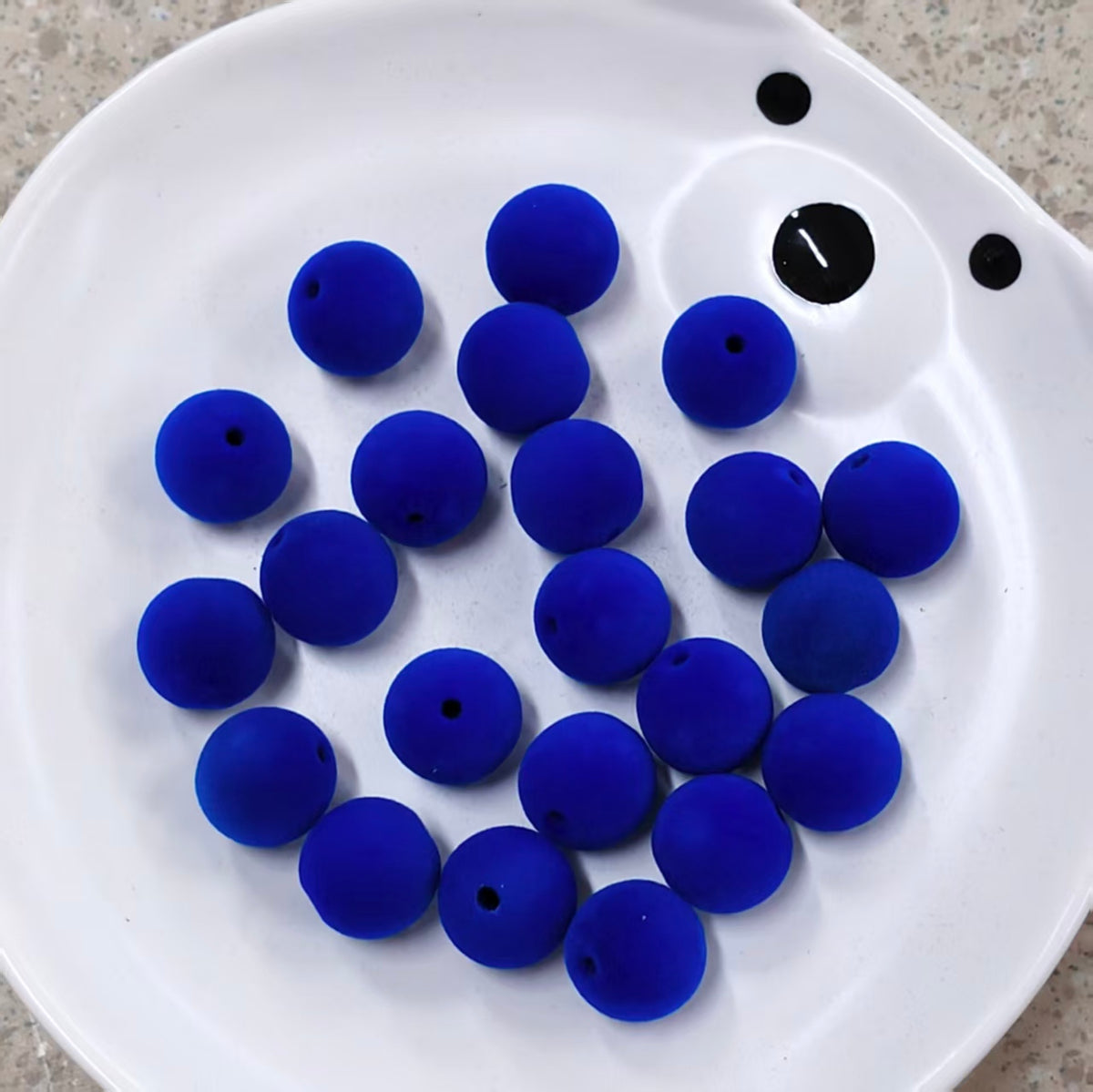 ✨【NEW】16mm Flocked Round Beads, Velvet Texture DIY Jewelry Supplies