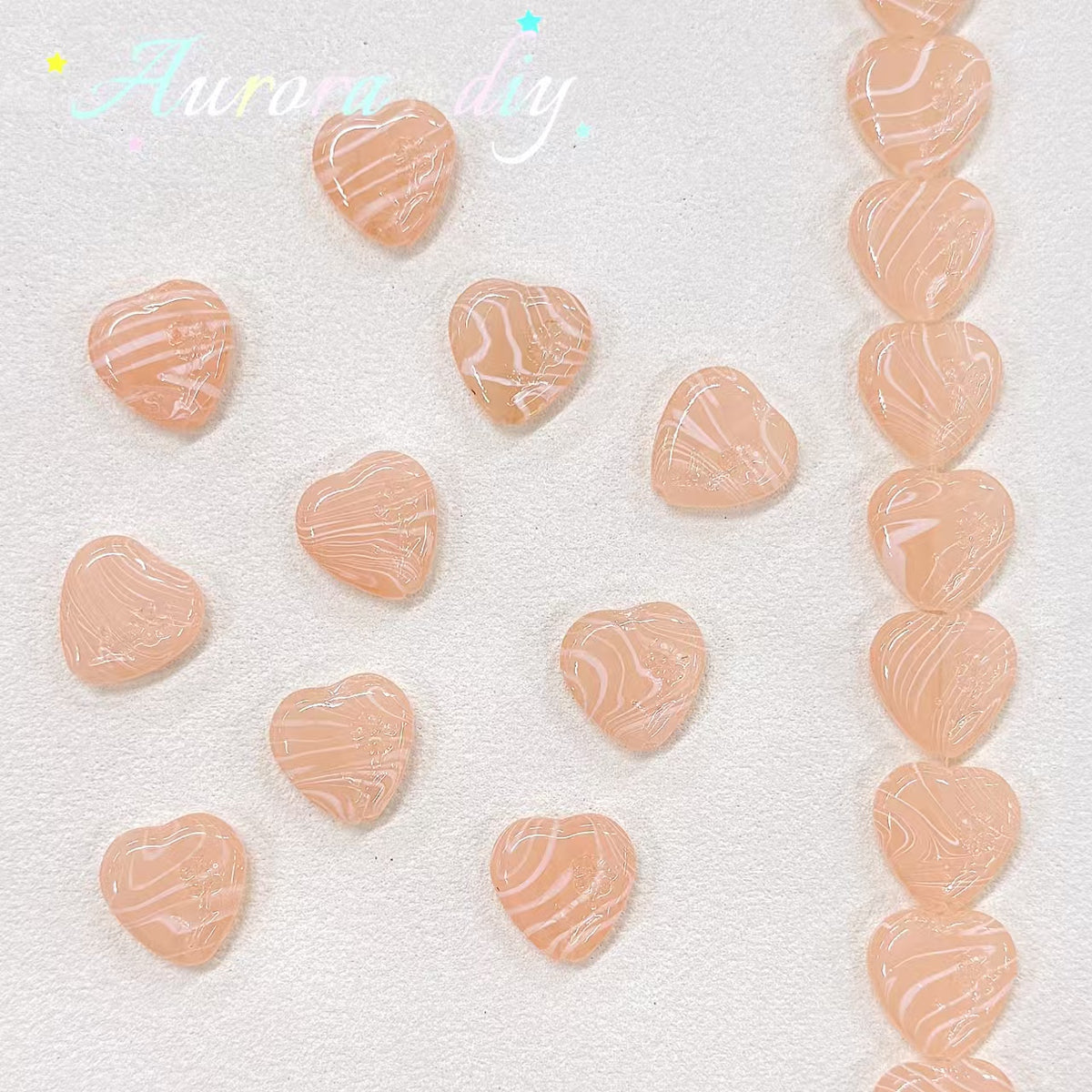 ✨【NEW】Swirl Floral Heart | Glass Beads for DIY Jewelry Making