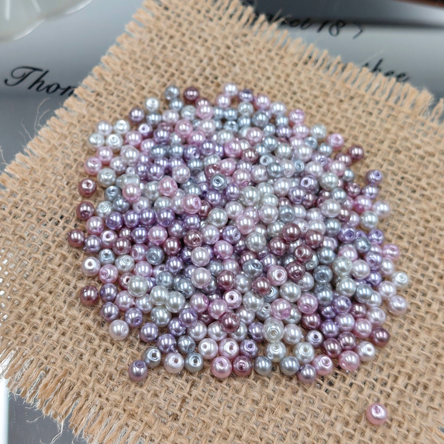 ✨【NEW】4mm Mauve Sheen | Mauve‑Pink Pearl‑Like Glass Beads for DIY Bracelet Earring Jewelry Making