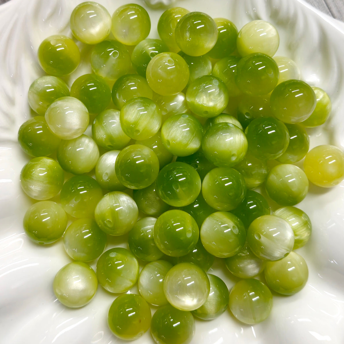 ✨【NEW】16mm Top‑Hole Cat‑Eye Resin Beads For DIY Bracelet Necklace Jewelry Making