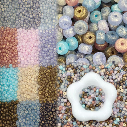 ✨【NEW】Frosted Shimmery Tablet｜4×6.5mm Frosted Glass Tablet Beads for DIY Jewelry Making