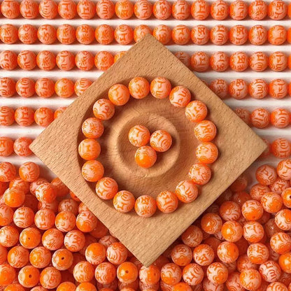 A-engraved 6 words Bodhi beads