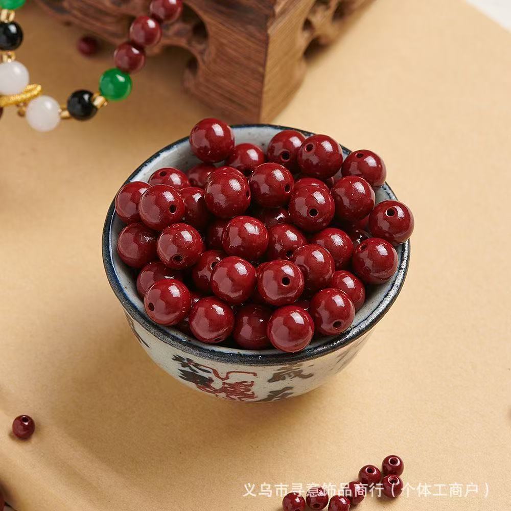 Cinnabar beads