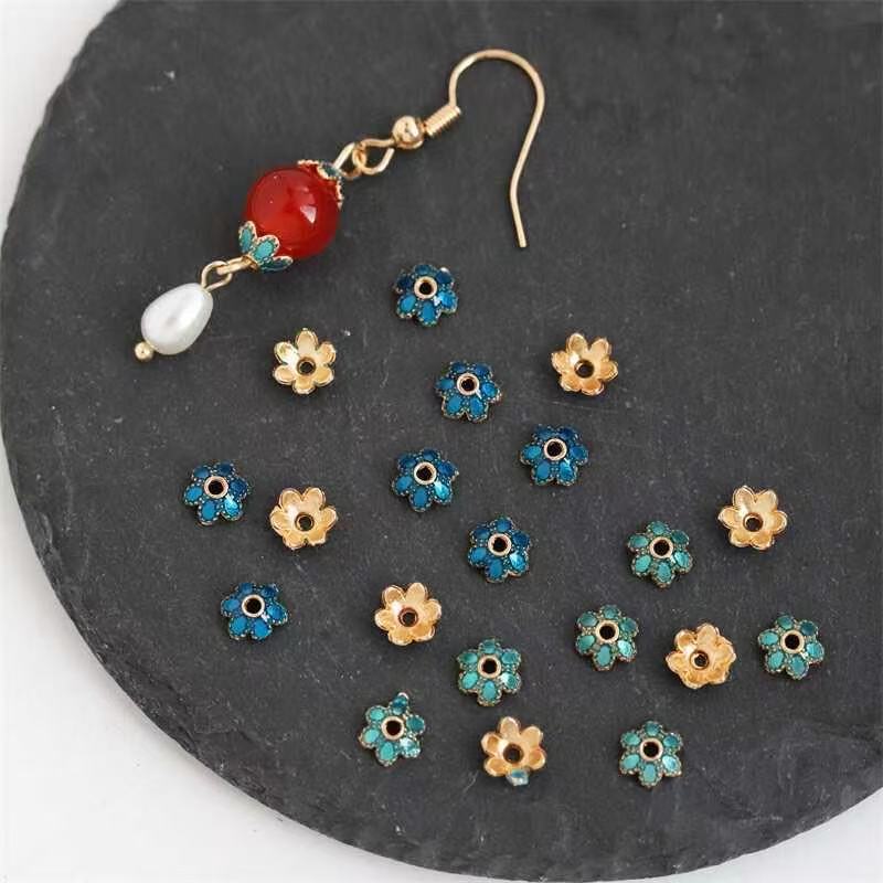 Colored bead caps