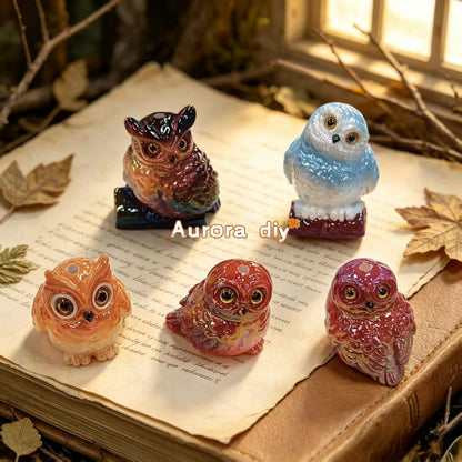✨【NEW】Iridescent Owl | Electroplated Resin Owl Beads for DIY Jewelry Making