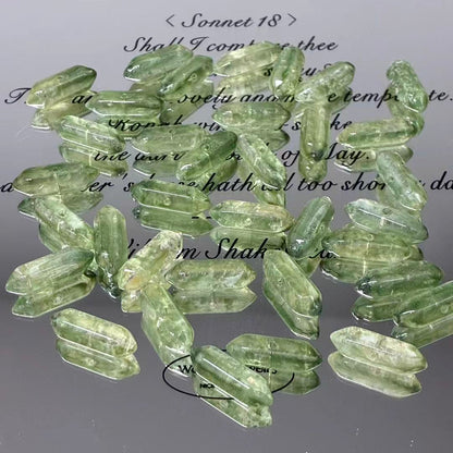 ✨【NEW】Gradient Double‑Point Prism｜Faceted Glass Beads for DIY Bracelet Jewelry Making