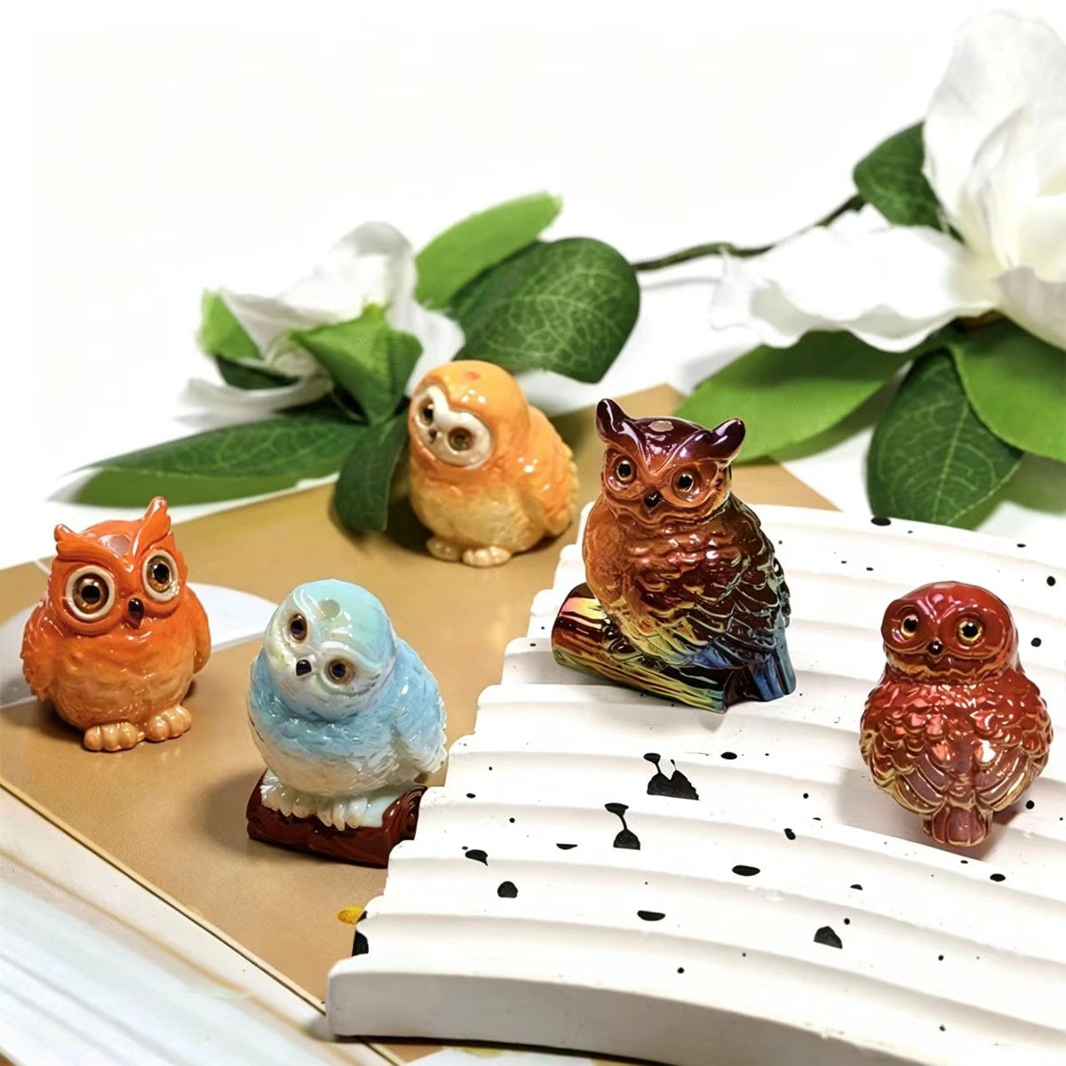 ✨【NEW】Iridescent Owl | Electroplated Resin Owl Beads for DIY Jewelry Making