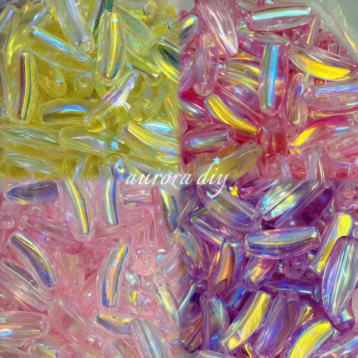 ✨【NEW】Electroplated Curved‑Cube | Glass Beads For DIY Bracelet Jewelry Making