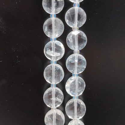 ✨【NEW】10mm Coin Faceted Natural Crystal & Stone Beads For DIY Bracelet Necklace Earring Crafts