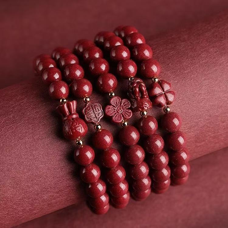 Cinnabar beads
