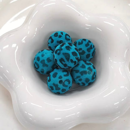 ✨【NEW】Velvet Leopard Orb | 15.5mm Flocked Round Beads for DIY Handcrafted Jewelry