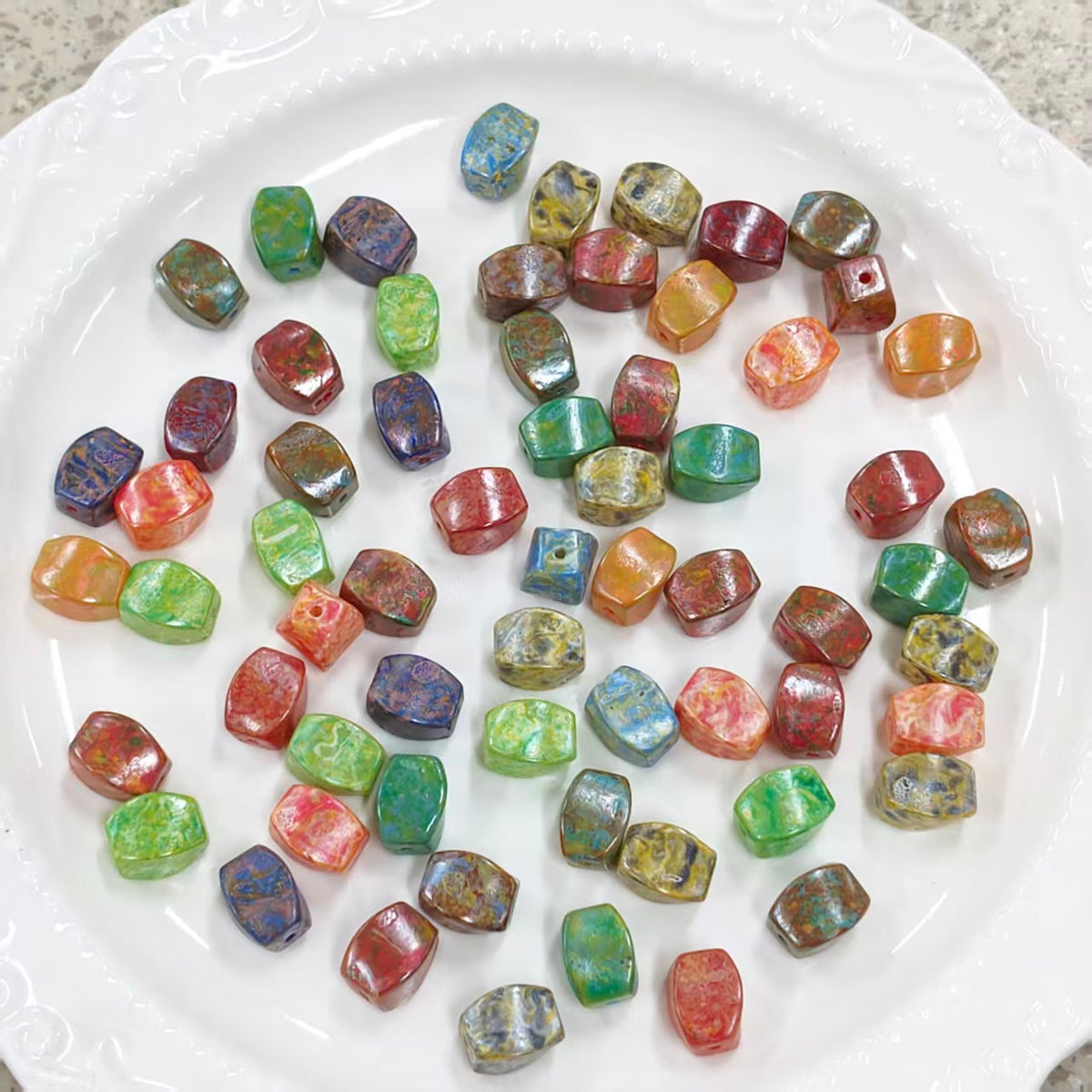 [NEW] Vintage Gold Inlay Czech Glass Beads