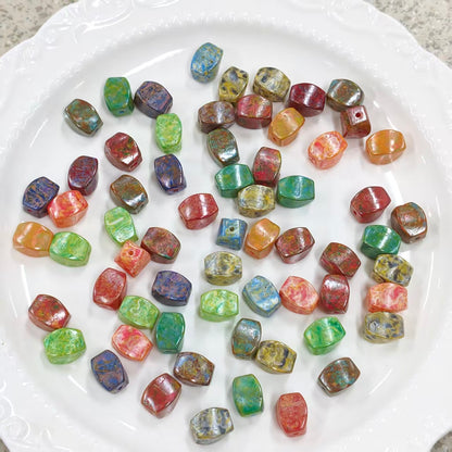 [NEW] Vintage Gold Inlay Czech Glass Beads