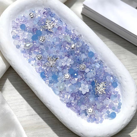 ✨【NEW】Seed Bead-Frost Breeze | Blue Purple Ice DIY Bead Set with Butterfly Spacer for Jewelry Making