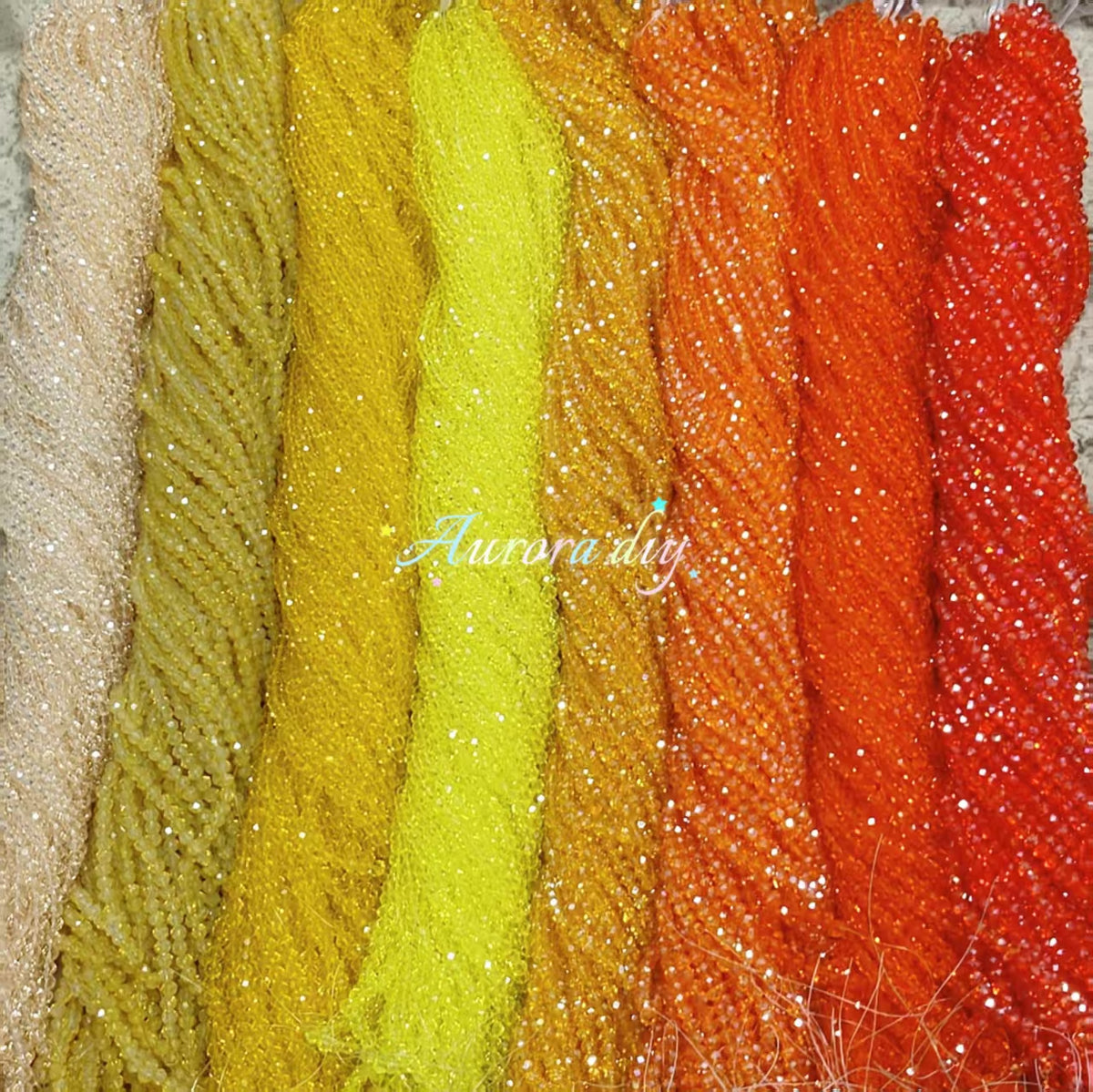 🎉【NEW】Sunset Samhain | 4mm Flat Faceted Glass Beads For DIY Jewelry Making