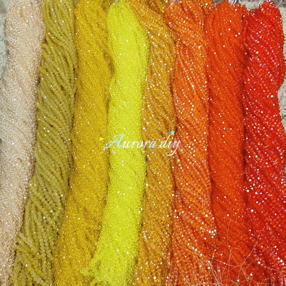 🎉【NEW】Sunset Samhain | 4mm Flat Faceted Glass Beads For DIY Jewelry Making