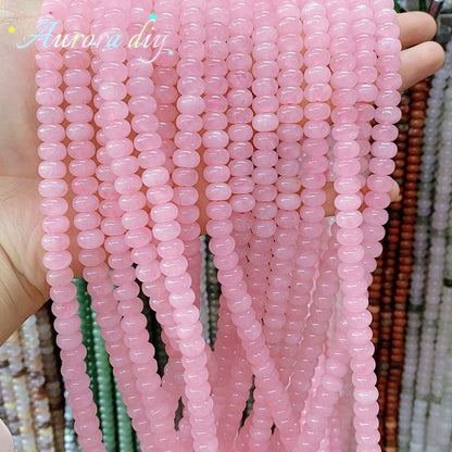[NEW]5x8mm Natural Crystal Abacus Rondelle Loose Beads DIY Jewelry Making Spacer Beads