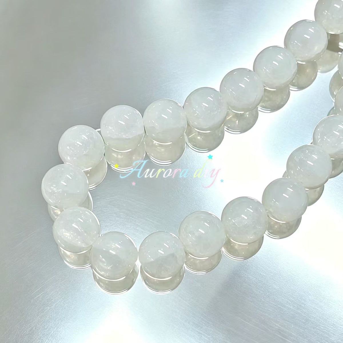 ✨【NEW】16mm Crackle Glass Beads, Ice Transparent Round Loose Beads for Jewelry DIY Making