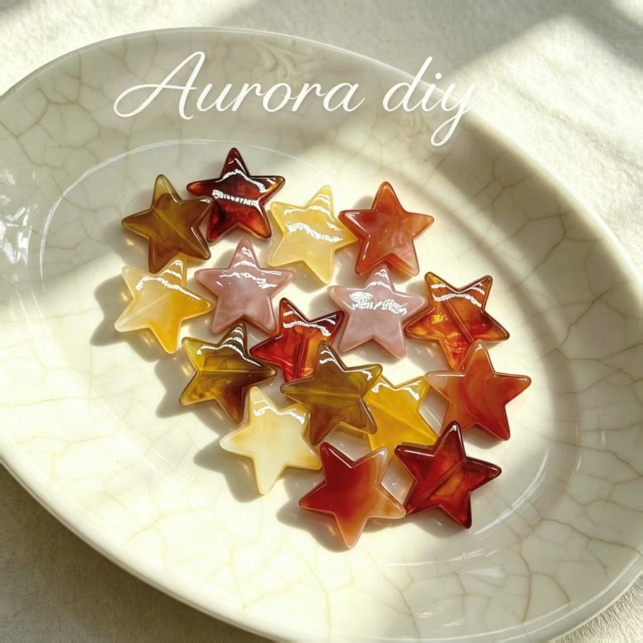 ✨[NEW]Amber Blend Star｜Acrylic Star Beads for DIY Jewelry Making