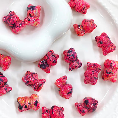 ✨【NEW】Oil Specked Bear | Glass Beads for DIY Jewelry Making