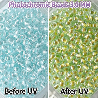 ✨【NEW】Color-changing color-lined Donut II|3mm Glass Beads for DIY Jewelry Making