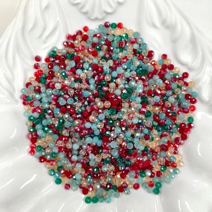 ✨【NEW】Holly Spark｜4mm Flat Faceted Glass Beads for DIY Bracelet Jewelry Making