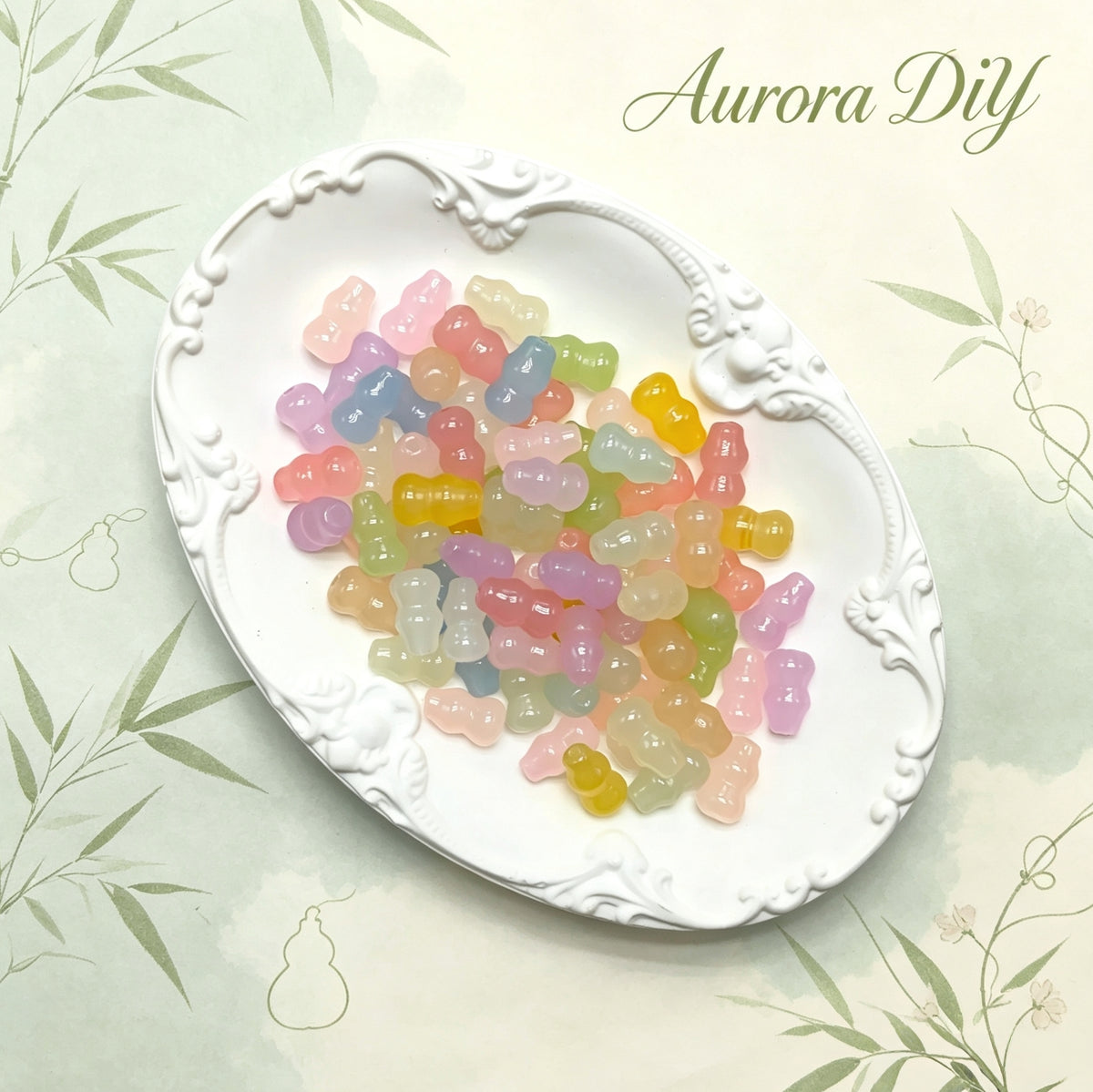 ✨【NEW】8*14mm Pastel Hulu | Translucent Candy‑Color Hulu Glass Beads For DIY Jewelry Making