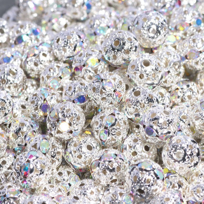 Copper rhinestone spacer beads for DIY jewelry making