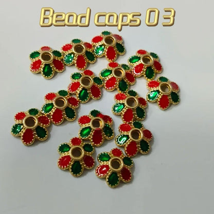 Colored bead caps