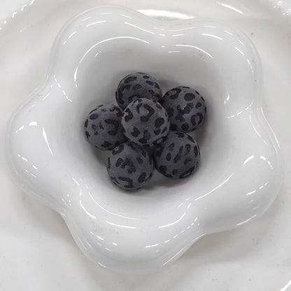 ✨【NEW】Velvet Leopard Orb | 15.5mm Flocked Round Beads for DIY Handcrafted Jewelry