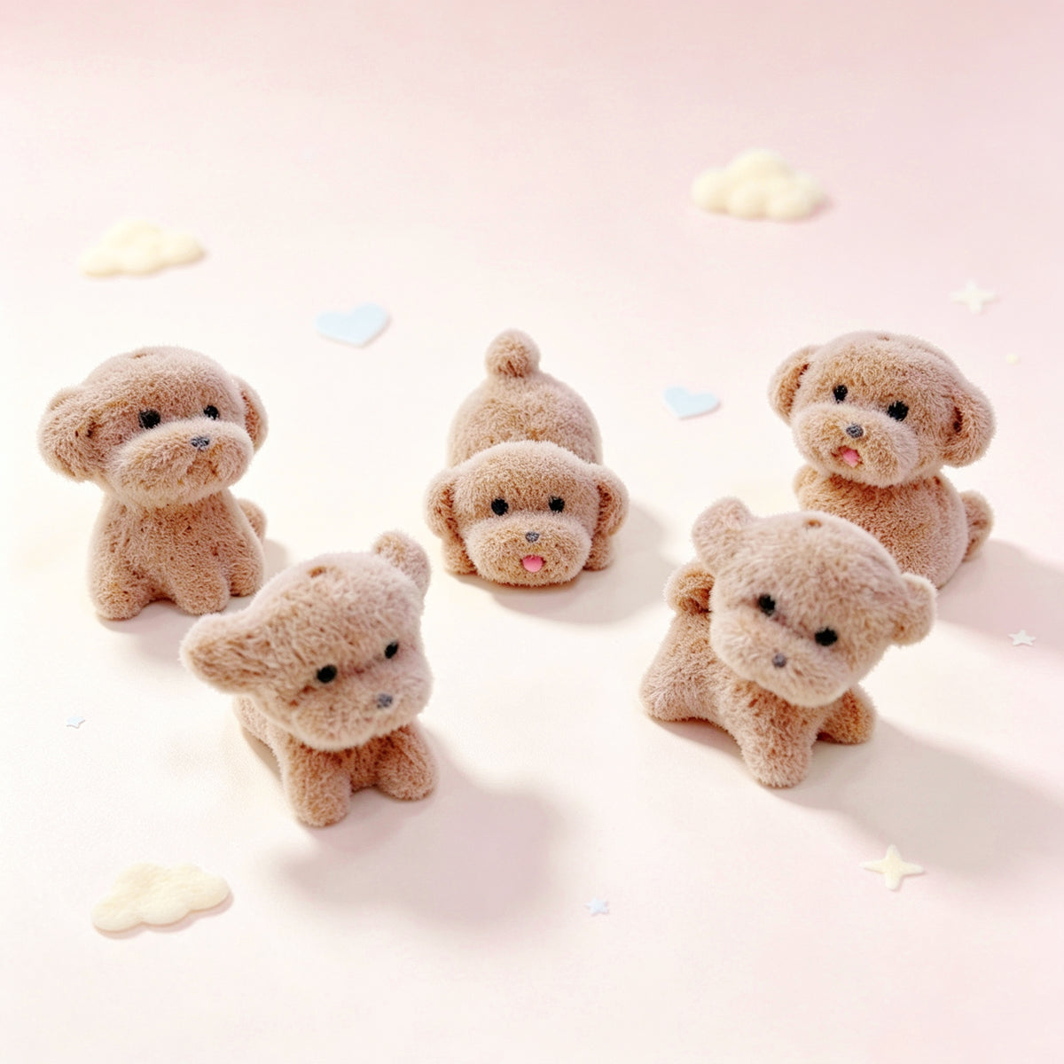 ✨【NEW】Fluffy Teddy Pup | Flocked Teddy Dog Charms for DIY Jewelry & Craft