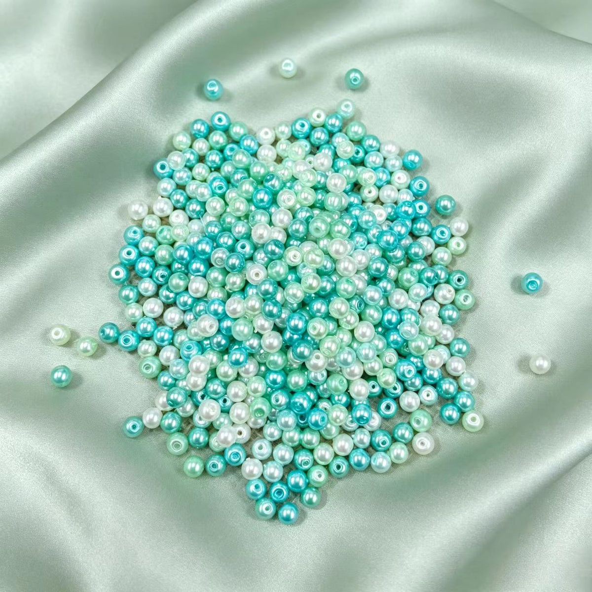 ✨【NEW】4mm Lagoon Sheen | Pearl‑Like Glass Round Beads
