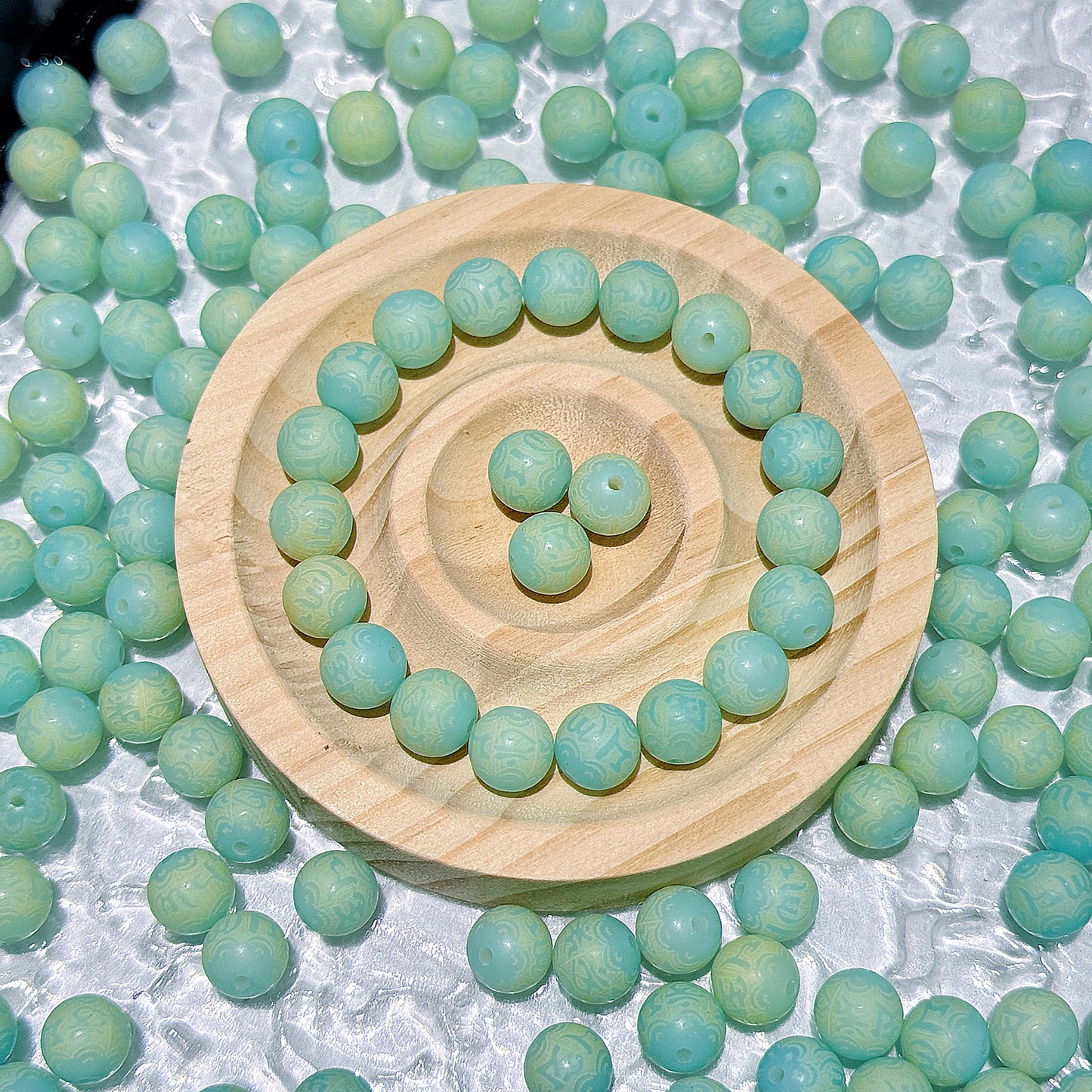 A-engraved 6 words Bodhi beads