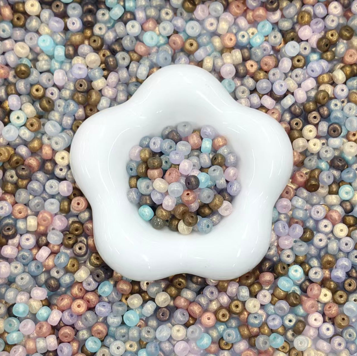 ✨【NEW】Frosted Shimmery Tablet｜4×6.5mm Frosted Glass Tablet Beads for DIY Jewelry Making