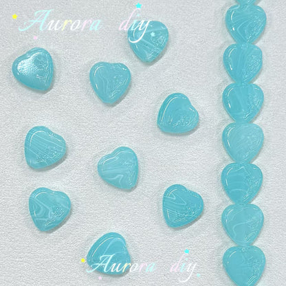 ✨【NEW】Swirl Floral Heart | Glass Beads for DIY Jewelry Making