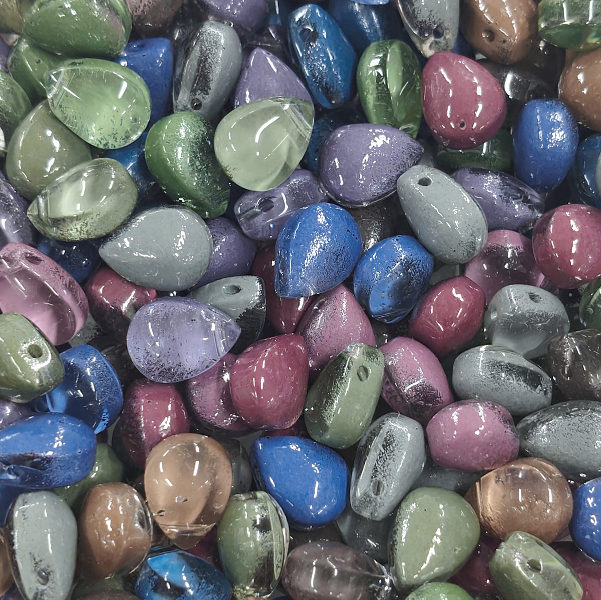 ✨【NEW】Dusk Dew | Half Coated Teardrop Glass Beads