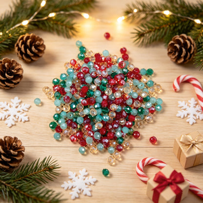 ✨【NEW】Holly Spark｜4mm Flat Faceted Glass Beads for DIY Bracelet Jewelry Making